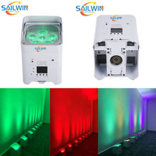 Сценический светильник Sailwin 6x18 Вт 6 в 1 RGBAW UV Mobile APP, светодиодный светильник Par Smart, проектор Par для свадебной вечеринки 2024 - купить недорого
