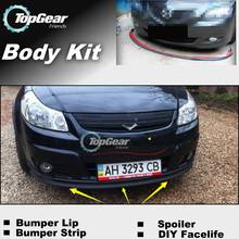 Pára-choques lábio defletor lábios para fiat sedici 2005 skirt 2015 frente spoiler saia para topgear amigos vista do carro tuning/corpo kit/tira 2024 - compre barato