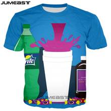 Jumeast Brand Men Women 3D Printed T-Shirt Purple Drink Oversized Summer O-Neck Short Sleeve T Shirt Sport Pullover Tops Tees 2024 - buy cheap