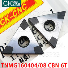 TNMG160404 CBN TNMG160408 CBN 6T insertos de torneado de nitruro de boro, herramientas de corte de carburo, herramientas de torno de metal CNC TNMG 1604 para acero 2024 - compra barato