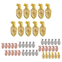 10 Piece Brass Filigree Necklace Pendant Dangle Charms Pinch Bails Clasp Clip Jewelry Making Findings Connectors 2024 - buy cheap