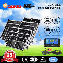 Dokio 100wTempered Glass Folding Solar Panel For Outdoor Travel & Car battery 2024 - buy cheap