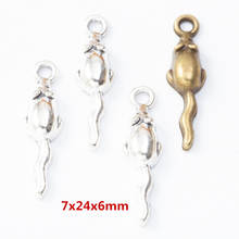 100 pieces of retro metal zinc alloy mouse Pendant for DIY handmade jewelry necklace making 8200 2024 - buy cheap