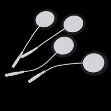 2pcs Reusable Body Massager Self-adhesive Round Replacement Electrode Pads With Cable For Tens Machine 2024 - buy cheap