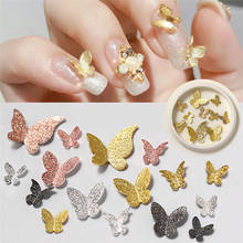 Strass 10 strass para unhas borboleta arte de unha, acessórios de joias decoração de liga de ouro pedra de diamante 3d 2024 - compre barato