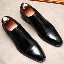 Мужские классические туфли из натуральной кожи, коричневые деловые туфли с британским носком, броги для офиса и свадьбы, новинка 2020 2024 - купить недорого