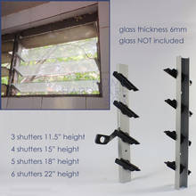 Par de jalousie moldura da janela de alumínio vidro 5 obturador flip aberto 2024 - compre barato