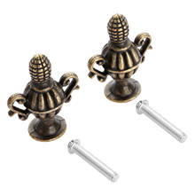 2Pcs Antique Bronze Furniture Handles Vintage Cabinet Knobs and Handles Closet Drawer Kitchen Door Wood Box Pull Handle 37*27mm 2024 - buy cheap