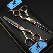 Retro 6.0 Inch Professional Hair Scissors Hairdressing Scissors Cutting Thinning Scissor Styling Tool Barber Shear Hairdresser 2024 - buy cheap