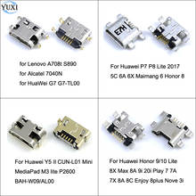 Разъем зарядный YuXi с Micro mini USB для Huawei G7 Y5 P7 P8 Honor 9 10 Lite Play 5C 6A 6X 7 7A 7X 8A 8C, 10 шт. 2024 - купить недорого