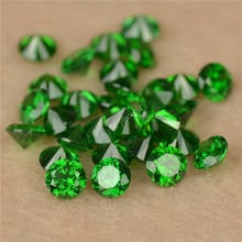 1~4mm 5A Loose Zircon Dark Green Round Shape Brilliant Cut CZ Stone Machine Cut Synthetic Cubic Zirconia Gems For Jewelry 2024 - buy cheap