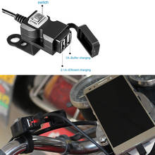 Dual USB Port 12V Waterproof Motorbike Motorcycle Handlebar Charger 5V 1A/3.1A Adapter Power Supply Socket for Phone Mobile 2024 - buy cheap