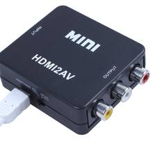 Adaptador MINI HDMI a 3RCA, convertidor de vídeo compuesto, AV, TV, PS3, VHS, VCR, DVD, negro 2024 - compra barato