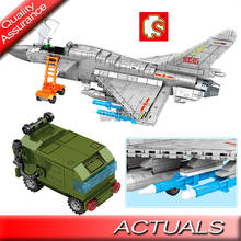Sembo transporte militar aeronaves blocos de construção carro da polícia ww2 avião tijolo brinquedos para crianças 202126 2024 - compre barato