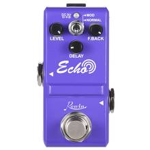 Rowin pedal de efeito de atraso, echo true bypass, pedal com corpo clássico de liga de alumínio, para peças e acessórios de guitarra 2024 - compre barato