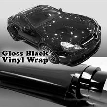 Автомобильные наклейки, 1 шт., глянцевая черная виниловая пленка, наклейка без пузырей для замены 2024 - купить недорого