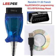 Reno Link V1.52 Car USB Diagnostic Cable Key Coding OBD2 ECU Resetting Reset Tool For Renault Key Program/Airbag UCH Matching 2024 - buy cheap