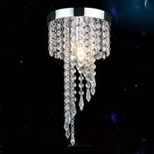 Lámparas led de arañas LED de cristal, iluminación redonda de 20CM de diámetro, para restaurante, pasillo, E14 2024 - compra barato
