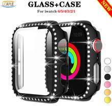 Glass+Case For Apple Watch series 6 5 4 3 2 SE 44mm 40mm iWatch 42mm 38mm bumper Screen Protector+cover Apple watch Accessories 2024 - buy cheap