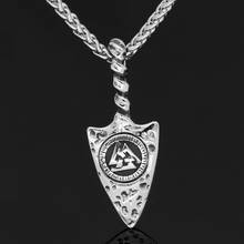 Nordic Viking Odin Gungnir Amulet Stainless steel Valknut Rune Pendant Necklace For Man 2024 - buy cheap