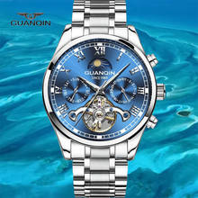 GUANQIN GJ16149-Men's Watch Mechanical Automatic Tourbillon Watch 30M Waterproof Calendar with Luminous Stainless Steel Case 2024 - buy cheap