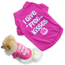 Одежда для собак, Милая футболка принцессы, одежда, жилет, летнее пальто, костюмы пугги, Мультяшные буквы, наряды для собак и щенков 2024 - купить недорого