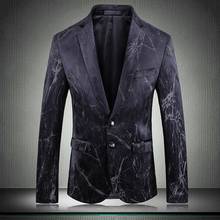 Plus tamaño 4XL 5XL hombre chaqueta de lujo único Breasted boda fiesta abrigos chaqueta de los hombres Masculino Slim chaqueta de los hombres ocasionales 2024 - compra barato