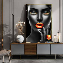 Modern Black Woman Canvas Painting Poster Print Wall Art Picture For Living Room Home Decor 2024 - buy cheap