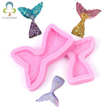 1PC Mermaid Tail Fondant Cake Moulds Silicone Mold Cake Decorating Baking Tools Handmade Soap Mold Fish Fork tail ZXH 2024 - buy cheap