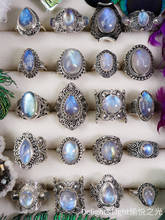 BOCAI-Anillo de plata de ley S925 con incrustaciones de piedra natural, joyería de moda, para mujer 2024 - compra barato