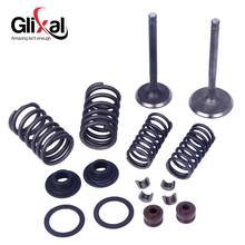 Glixal GY6 150cc 157QMJ Cylinder Head Valve kit INTAKE & EXHAUST Valves Set with Valve Spring Kit for Chinese Scooter Moped ATV 2024 - buy cheap