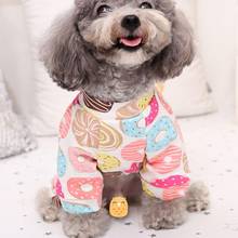 Floral JumpSuit Soft Air Conditioning Clothes Cotton Puppy Pajamas Pet Nightshirt for Home Soft and Comfortable High Quality 2024 - buy cheap