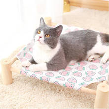 Cama de madeira para gatos removível, esteira de dormir removível para gatos, fácil de remover e lavar, acampamento para animais de estimação 2024 - compre barato