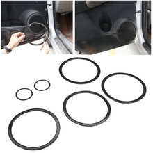 6 uds coche dentro cubierta de altavoz de puerta corte de bocina de fibra de carbono decoración apto para RAV4 2006, 2007, 2008, 2009, 2010, 2011, 2012 de decoración de interiores 2024 - compra barato