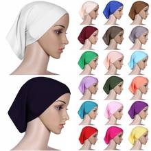 Muslim Modal Cotton Tube Turban Underscarf Inner Cap Islamic Elastic Hijab Headwrap Scarf Headwear Women Headscarf Arab Jilbab 2024 - compre barato