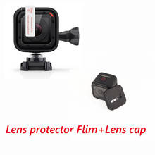 Accesorios para Gopro Session, película protectora de pantalla de lente + cubierta de tapa de lente para GoPro Session Hero4 Session Hero 5 Session, 2 unids/lote 2024 - compra barato