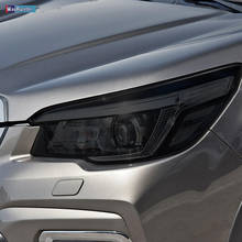 2 Pcs Car Headlight Protective Film Headlamp Restoration Transparent Black TPU Sticker For Subaru Forester 2019 2020 Accessories 2024 - buy cheap