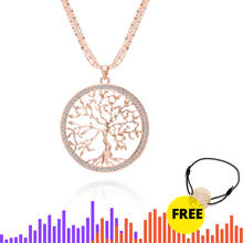 Crystal Tree Of Life Pendant Necklace For Women Gold  Multilayer Long Short Chain Choker Women Fashion Jewelry Gifts 2019 2024 - buy cheap