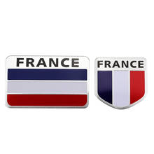 Insignia de banderas de Francia, pegatinas de coche, calcomanías de ventana, escudo, accesorios exteriores, emblema nacional, pegatina para carrocería de coche, 1 ud. 2024 - compra barato