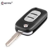 KEYYOU 3 Button Car Key Case Cover Remote Flip Folding Car Key Shell For Renault Clio Vivaro Master Traffic Kangoo Megane laguna 2024 - buy cheap