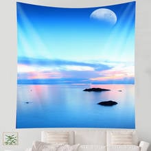 Forest stream tapestry 3D beach towel waterfall scenery beautiful painting wall carpet yoga mat home decoration tapestry tablecl 2024 - buy cheap