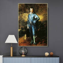 Pintura al óleo de Citon Thomas gainsbury, lienzo de chico azul, obra de arte, póster, imagen, decoración moderna de pared, decoración del hogar 2024 - compra barato