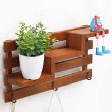 Wall Mounted Hanging Wood Stair Storage Rack Shelf Holder Home Living Room Decor 2024 - buy cheap