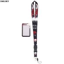 Md141 dmlsky moda anime necklack cordão chave cinta ginásio multifuncional decoração do telefone móvel com suporte de cartão capa para fãs 2024 - compre barato