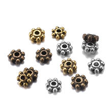 200pcs/lot Daisy Flower Spacer Bead Round Metal Wheels Spacers Beads Tibetan Gold  For Jewelry Making Needlework Accessories 2024 - buy cheap