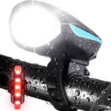 Super Bright Rechargeable Bicycle Light Bicycle USB Bike Light Waterproof LED Headlight Power Bank Bike Accessories 2024 - buy cheap