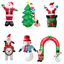 Рождественское украшение для дома и улицы, Санта-Клаус, Рождественская елка, снеговик, реквизит, рождественские аксессуары с светильник кой 2024 - купить недорого