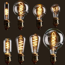 E27 Dimmable COB светодиодный винтажные Ретро промышленные лампы Эдисона для внутреннего освещения лампа накаливания AC110V 2024 - купить недорого