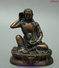 Tibet Tibetan Pure Bronze Buddhism Arhat Milarepa Buddha Seat Deer Head Statue 2024 - buy cheap