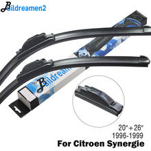 Buildreamen2 estilo do carro lâmina de limpador de borracha do pára-brisas dianteiro para citroen synergie ajuste gancho braços 1996 1997 1998 1999 2024 - compre barato